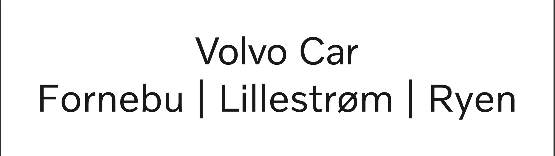 Volvo Car Stor-Oslo Volvo Car Stor-Oslo